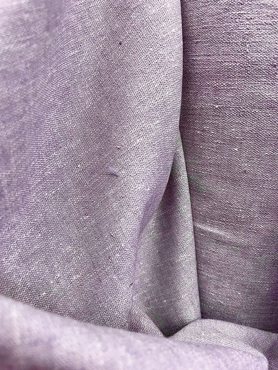 1 Yard Lavender Tweed Two Tone Stretch Linen Cotton Woven Fabric 46 Inches Wide